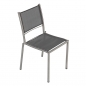Mobile Preview: Stuhl Metall Silber Armlehne